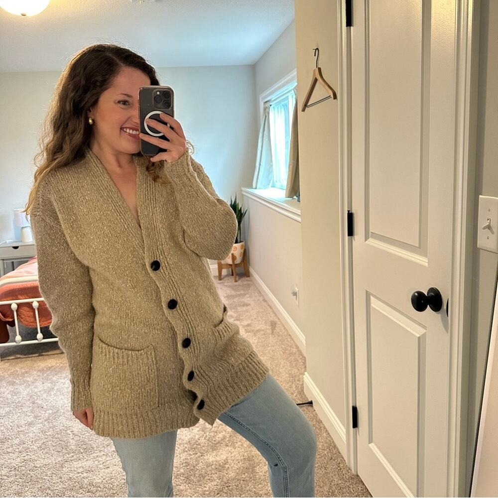 Isabel Marant Etoile Oatmeal Neutral Cardigan Sweater Medium - Picture 2 of 12
